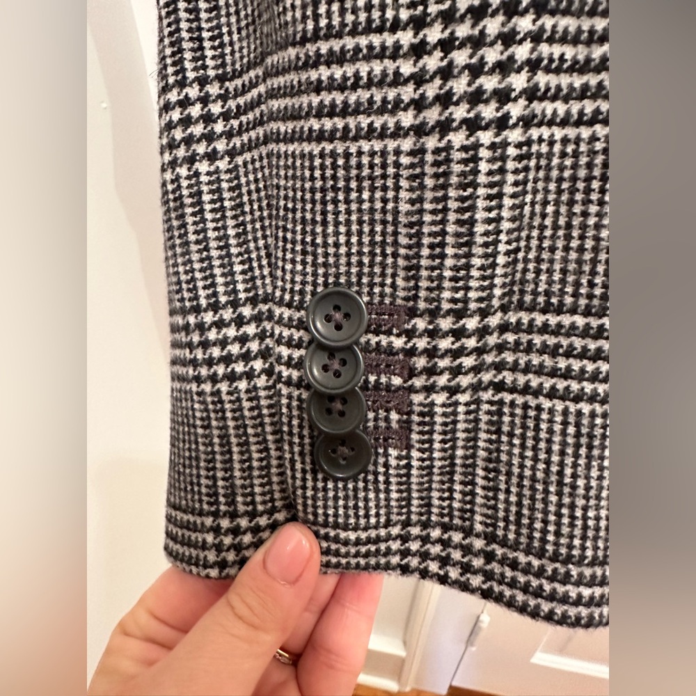 NWT Everlane Classic Gray Glen Plaid Blazer - Picture 7 of 8